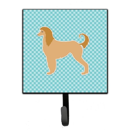 Micasa Afghan Hound Checkerboard Blue Leash or Key Holder MI224193
